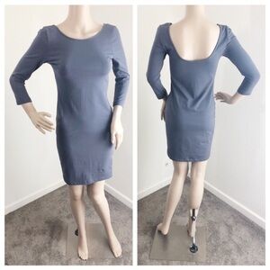 H&M Basic gray scoop back mini dress